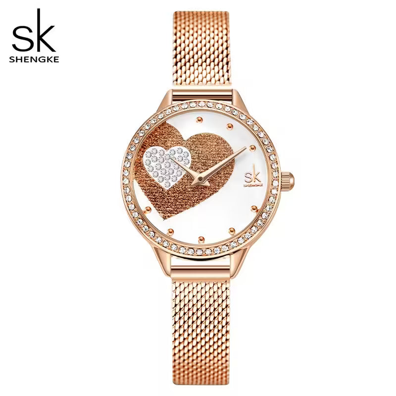 Montre femme SK en cuir et acier inoxydable (K0168)