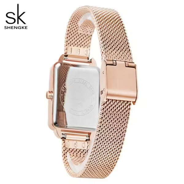 SK Leather & Stainless Steel Women Watch (K0147)