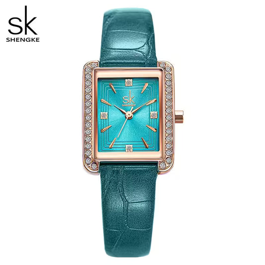 SK Leather & Stainless Steel Women Watch (K0151)