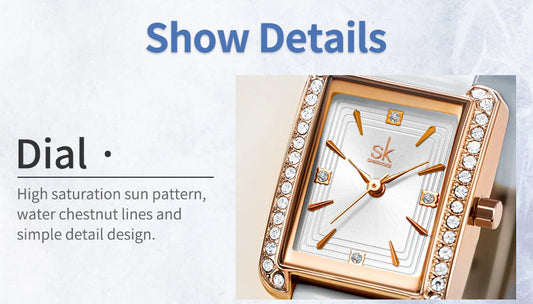 SK Leather & Stainless Steel Women Watch (K0151)