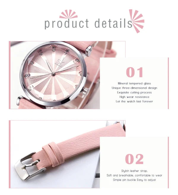Montre femme SK en cuir (K0099)