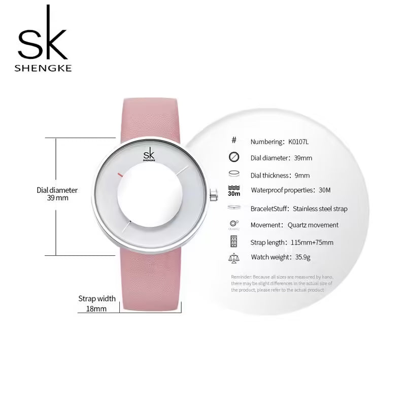 ساعة SK الجلدية النسائية (K0107)