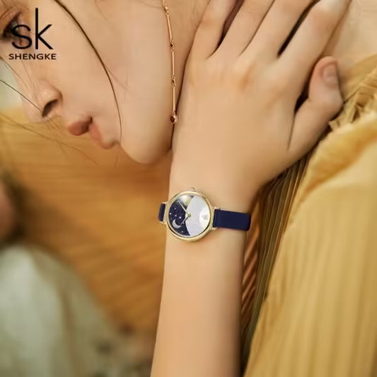 ساعة SK الجلدية النسائية (K0124)