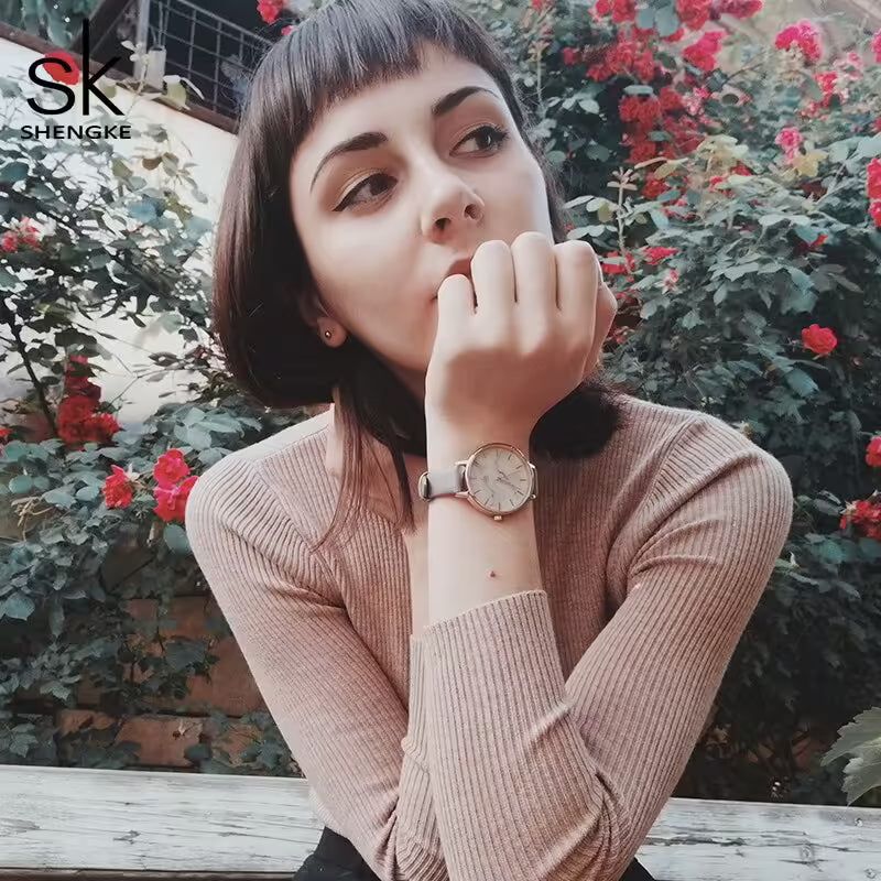 Montre femme SK en cuir (K0137)