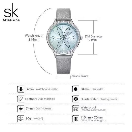 SK Leather Women Watch (K0146)