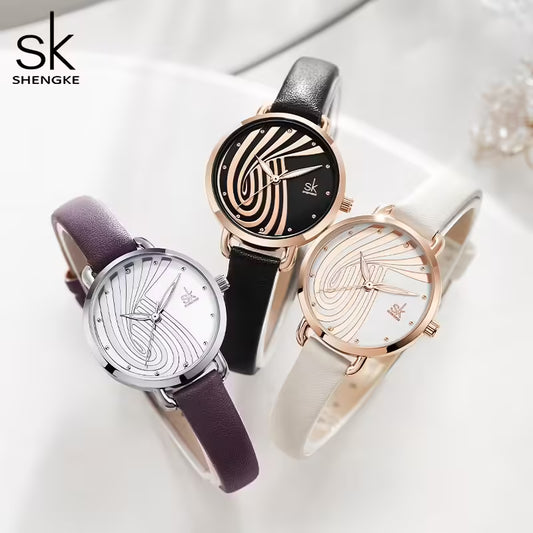 ساعة SK الجلدية النسائية (K0153)