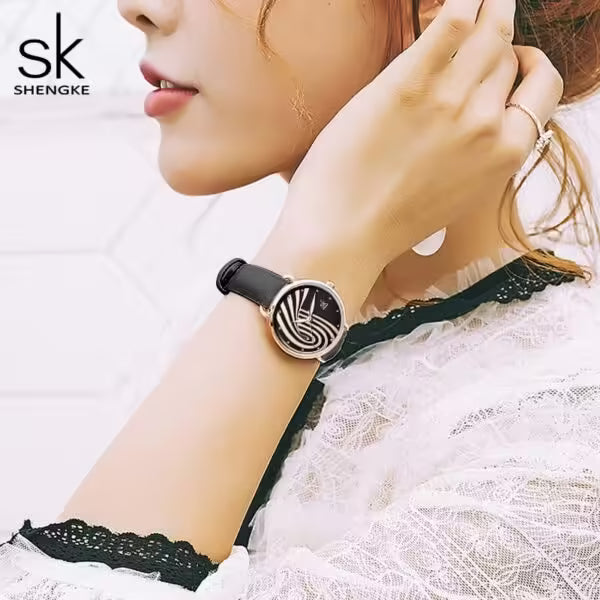 SK Leather Women Watch (K0153)