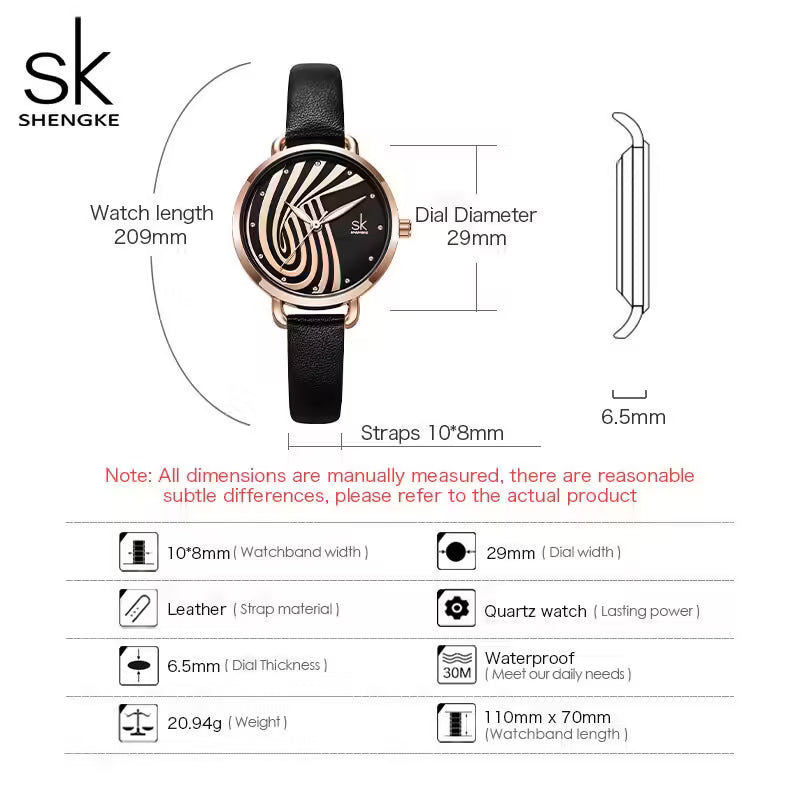 SK Leather Women Watch (K0153)