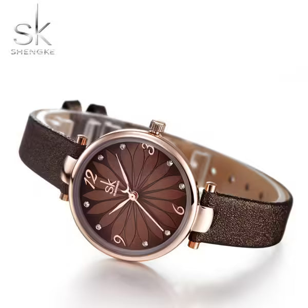 SK Leather Women Watch (K8047)