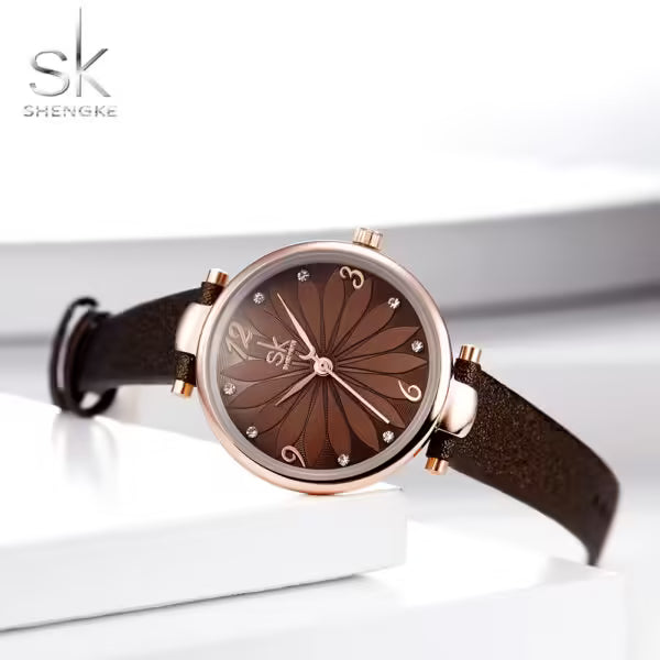SK Leather Women Watch (K8047)