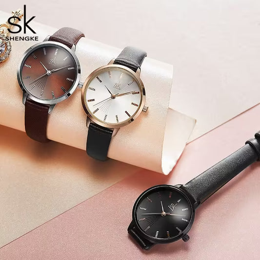 SK Leather Women Watch (K9017)