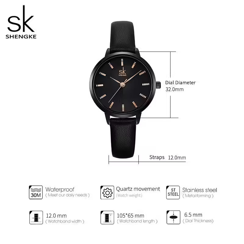 SK Leather Women Watch (K9017)