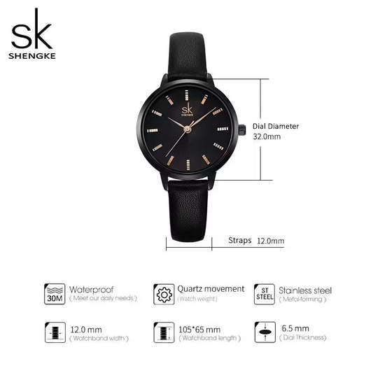 SK Leather Women Watch (K9017)