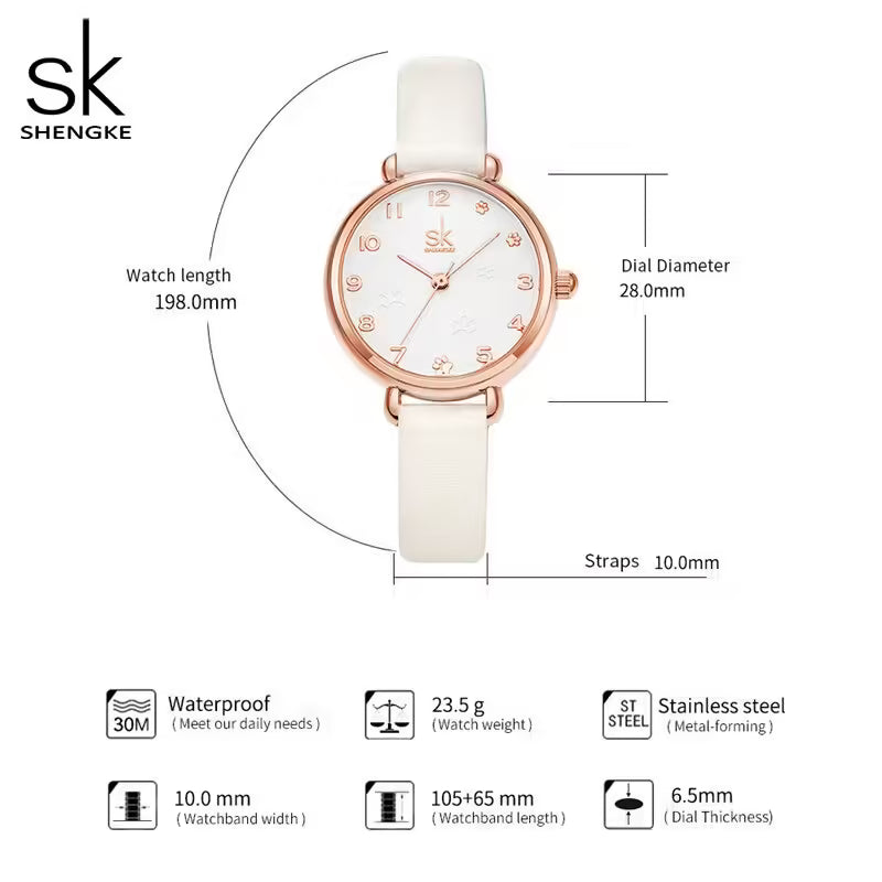 ساعة SK الجلدية النسائية (K9025)