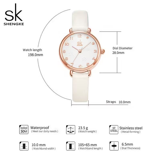 ساعة SK الجلدية النسائية (K9025)