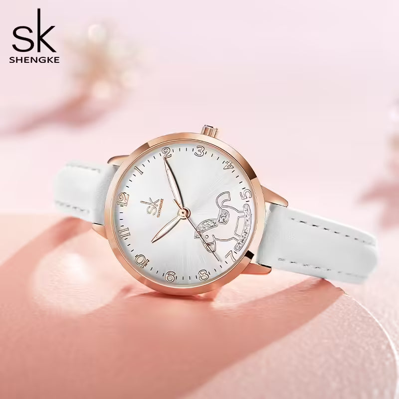 ساعة SK الجلدية النسائية (K9027)