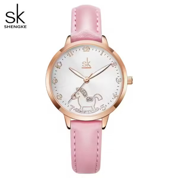ساعة SK الجلدية النسائية (K9027)