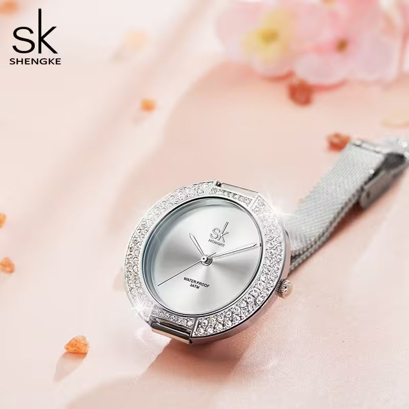 SK Mesh Stainless Steel Women Watch (K0030)