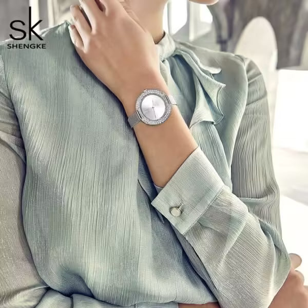 SK Mesh Stainless Steel Women Watch (K0030)