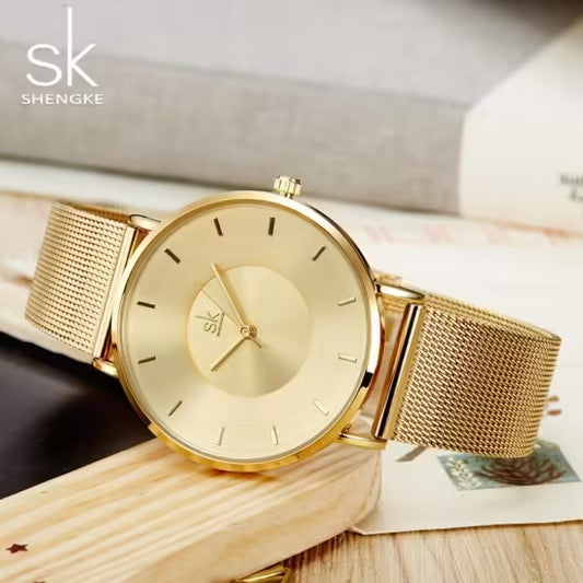 SK Mesh Stainless Steel Women Watch (K0030)