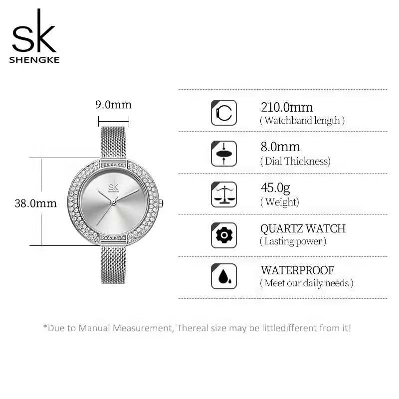 SK Mesh Stainless Steel Women Watch (K0030)