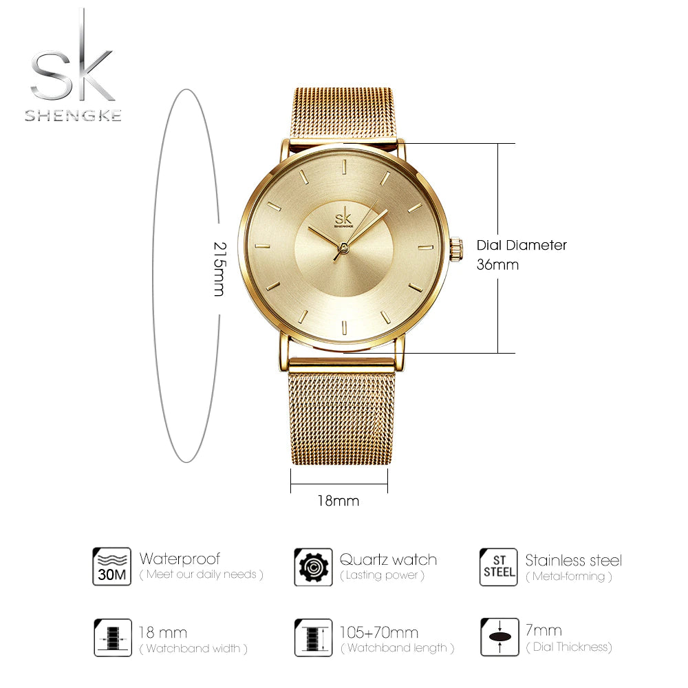 Montre femme SK Mesh en acier inoxydable (K0030)