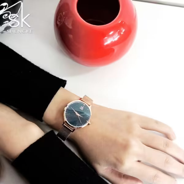 SK Mesh Stainless Steel Women Watch (K0063)