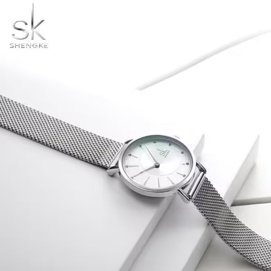 SK Mesh Stainless Steel Women Watch (K0093)