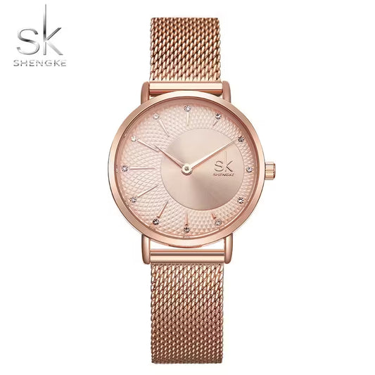 SK Mesh Stainless Steel Women Watch (K0093)