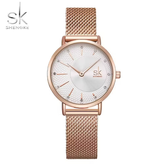 SK Mesh Stainless Steel Women Watch (K0093)