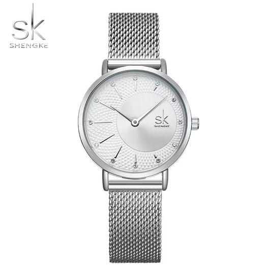 SK Mesh Stainless Steel Women Watch (K0093)