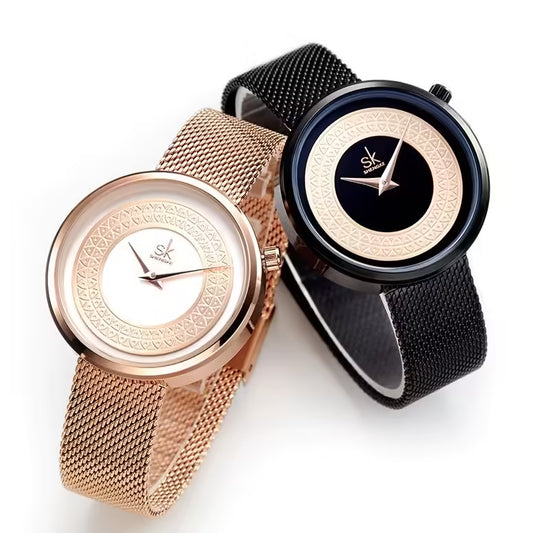 SK Mesh Stainless Steel Women Watch (K0094)