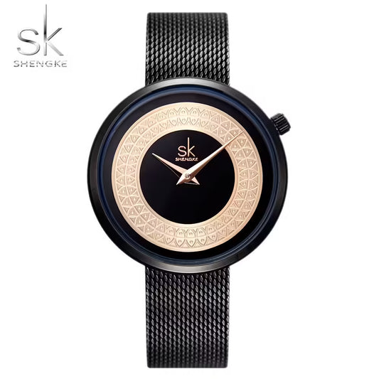 SK Mesh Stainless Steel Women Watch (K0094)