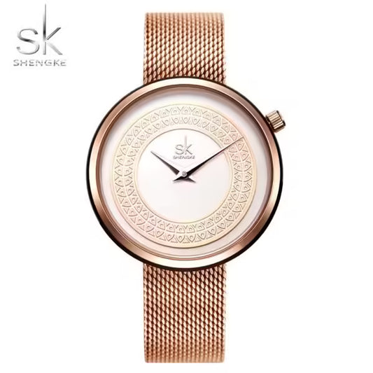 SK Mesh Stainless Steel Women Watch (K0094)