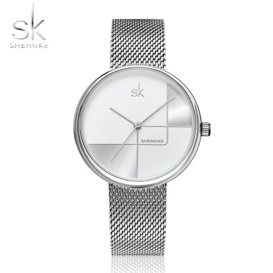 SK Mesh Stainless Steel Women Watch (K0105)