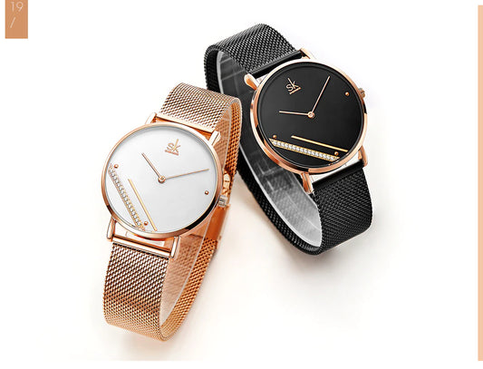 SK Mesh Stainless Steel Women Watch (K0106)