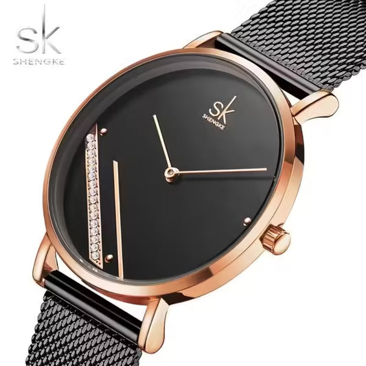 SK Mesh Stainless Steel Women Watch (K0106)