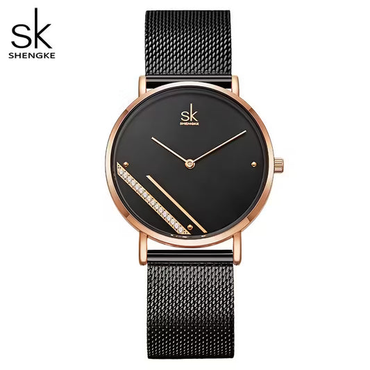 SK Mesh Stainless Steel Women Watch (K0106)