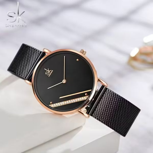 SK Mesh Stainless Steel Women Watch (K0106)