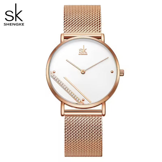 SK Mesh Stainless Steel Women Watch (K0106)