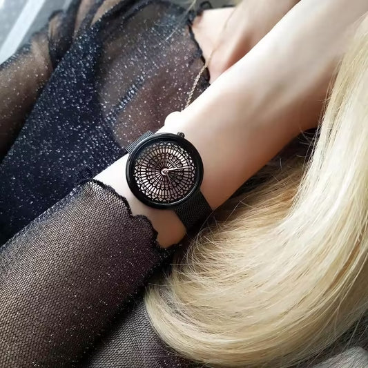 SK Mesh Stainless Steel Women Watch (K0114)