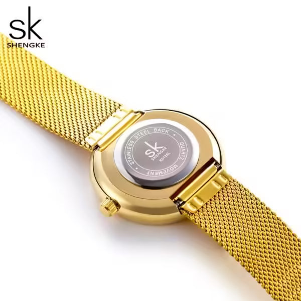 SK Mesh Stainless Steel Women Watch (K0125)