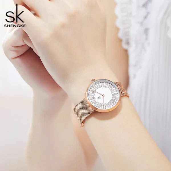 Montre femme SK Mesh en acier inoxydable (K0126)