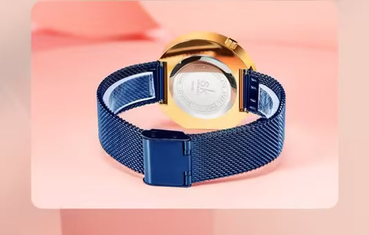 ساعة SK Mesh المصنوعة من الفولاذ المقاوم للصدأ للنساء (K0138)