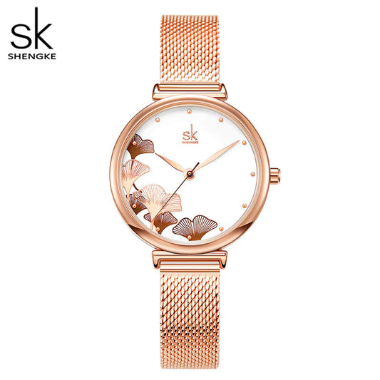 SK Mesh Stainless Steel Women Watch (K0139)