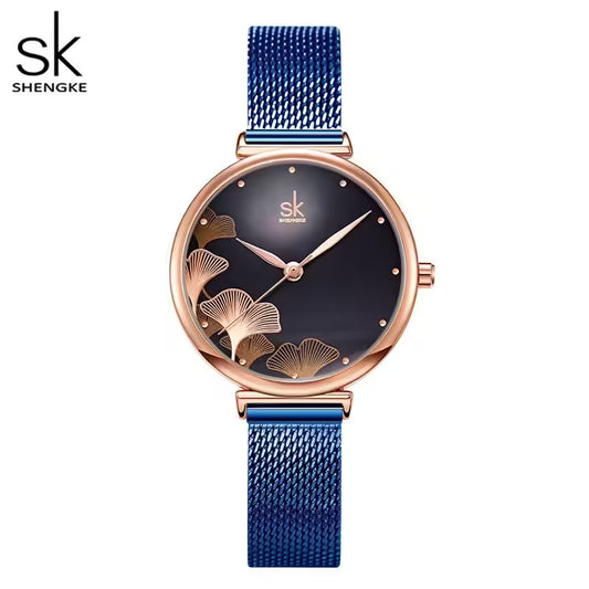 SK Mesh Stainless Steel Women Watch (K0139)