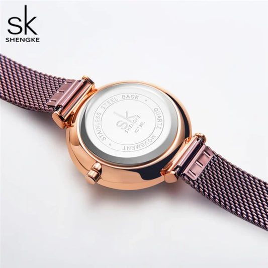 SK Mesh Stainless Steel Women Watch (K0139)