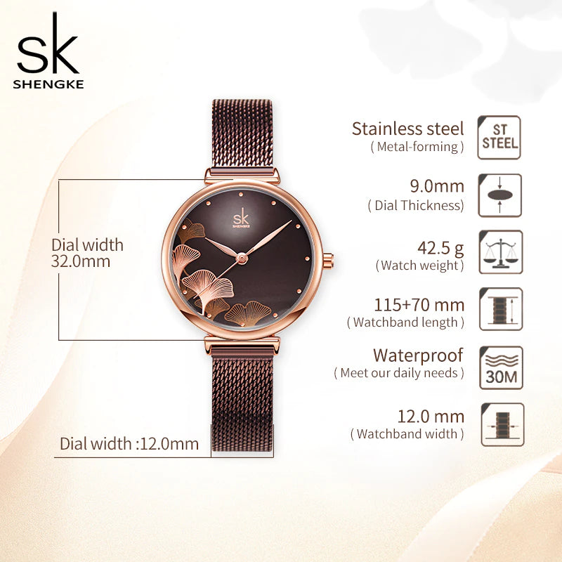 Montre femme SK Mesh en acier inoxydable (K0139)
