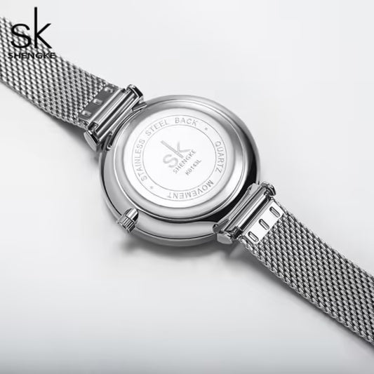 ساعة SK Mesh المصنوعة من الفولاذ المقاوم للصدأ للنساء (K0143)