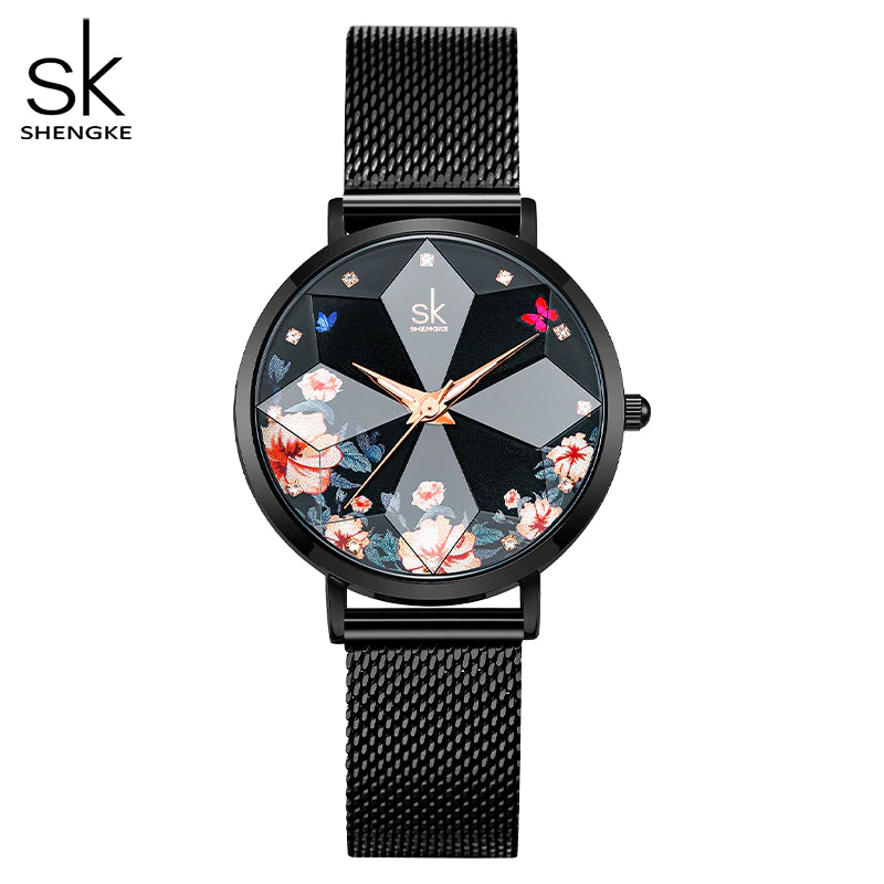 SK Mesh Stainless Steel Women Watch (K0157)